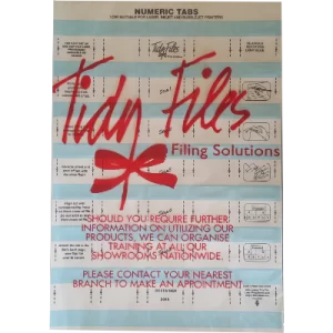 Numeric / Alphabetic Tabs